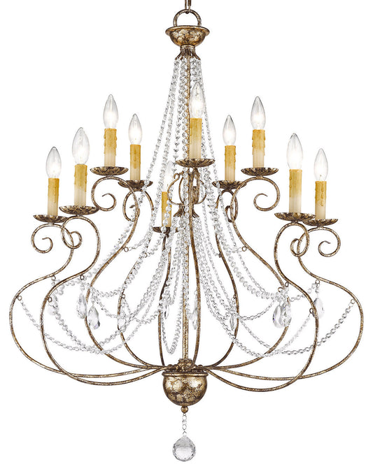 Livex Lighting 51909 Isabella 10 Light 2 Tier Chandelier - Hand AppliedBy Livex Lighting Inc.