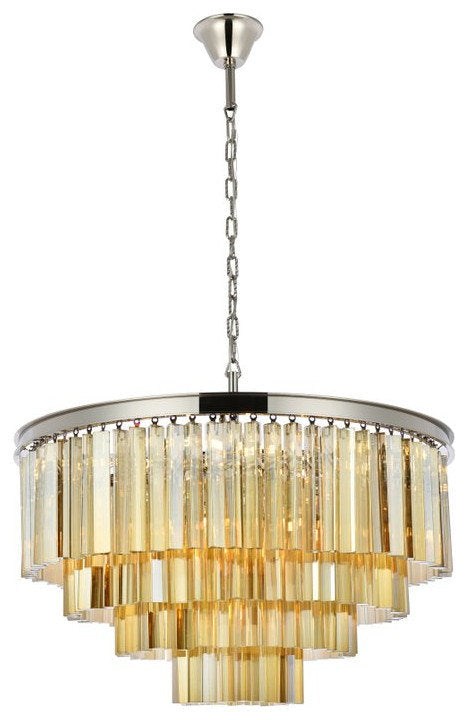 Urban Classic 1201D32PN-GT/RC 17 light polished nickel Chandelier Golden TeakBy URBAN CLASSIC