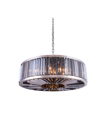 1203 Chelsea Collection Pendent Lamp, Silver Shade, Polished NickelBy Elegant Furniture & Lighting