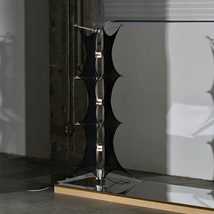 Noir Mesh Tower Floor Lamp