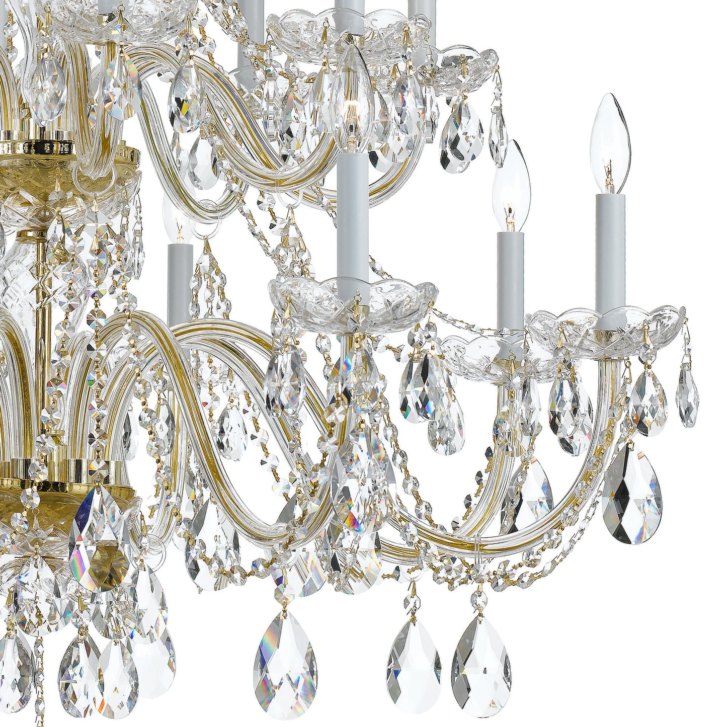 Crystorama Lighting Group 1139-CL-SAQ Traditional Crystal 16 - Polished ChromeBy Crystorama Lighting