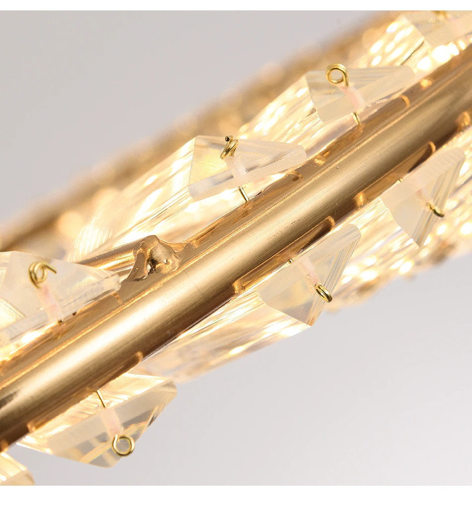 Monthey | Modern Gold Crystal Chandelier for Living Room, Dia31.5x23.6"/80x60cmBy Miron Demid LLC