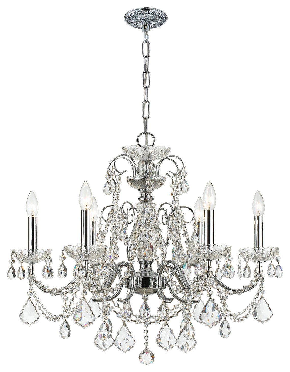 Crystorama Lighting Group 3226-CL-S Imperial 6 Light 26"W Crystal - PolishedBy Crystorama Lighting