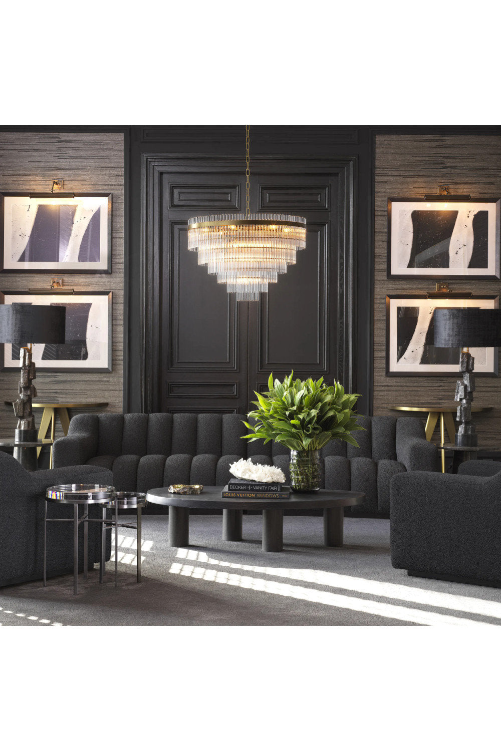 Cascading Glass Rods Chandelier | Eichholtz EastBy OROA - Furniture