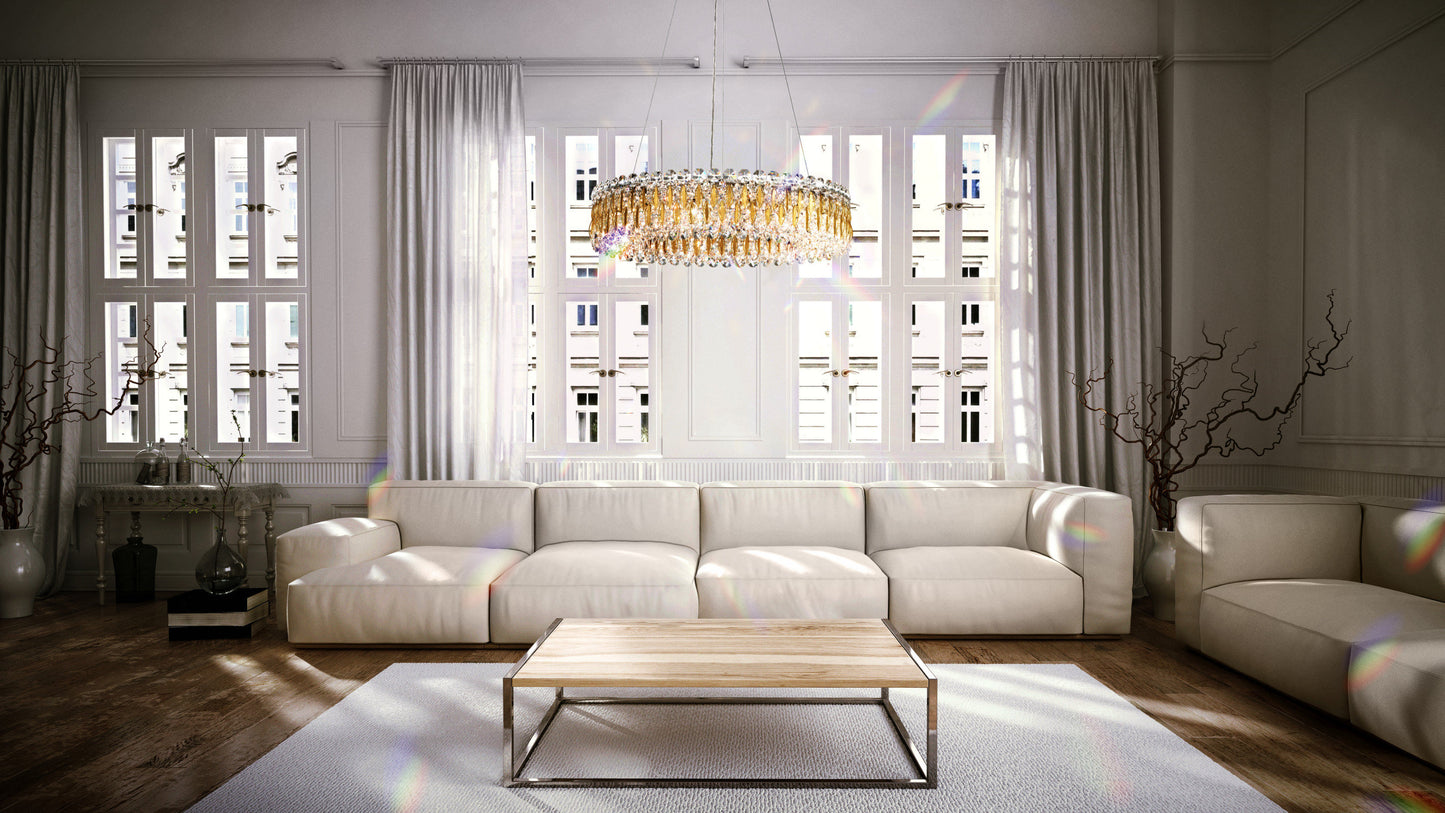 Schonbek Rs8343N-48S 12 Light Crystal Pendant, Antique SilverBy Schonbek