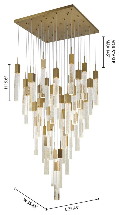 41-Light Gold Chandelier With Clear Bubble CrystalsBy Design Living