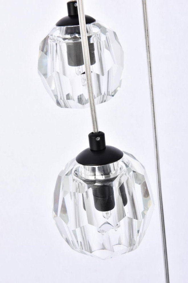 Lux Light 18.5" 24-Lights Black PendantBy Elegant Furniture & Lighting
