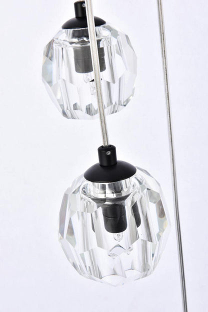 Lux Light 18.5" 24-Lights Black PendantBy Elegant Furniture & Lighting