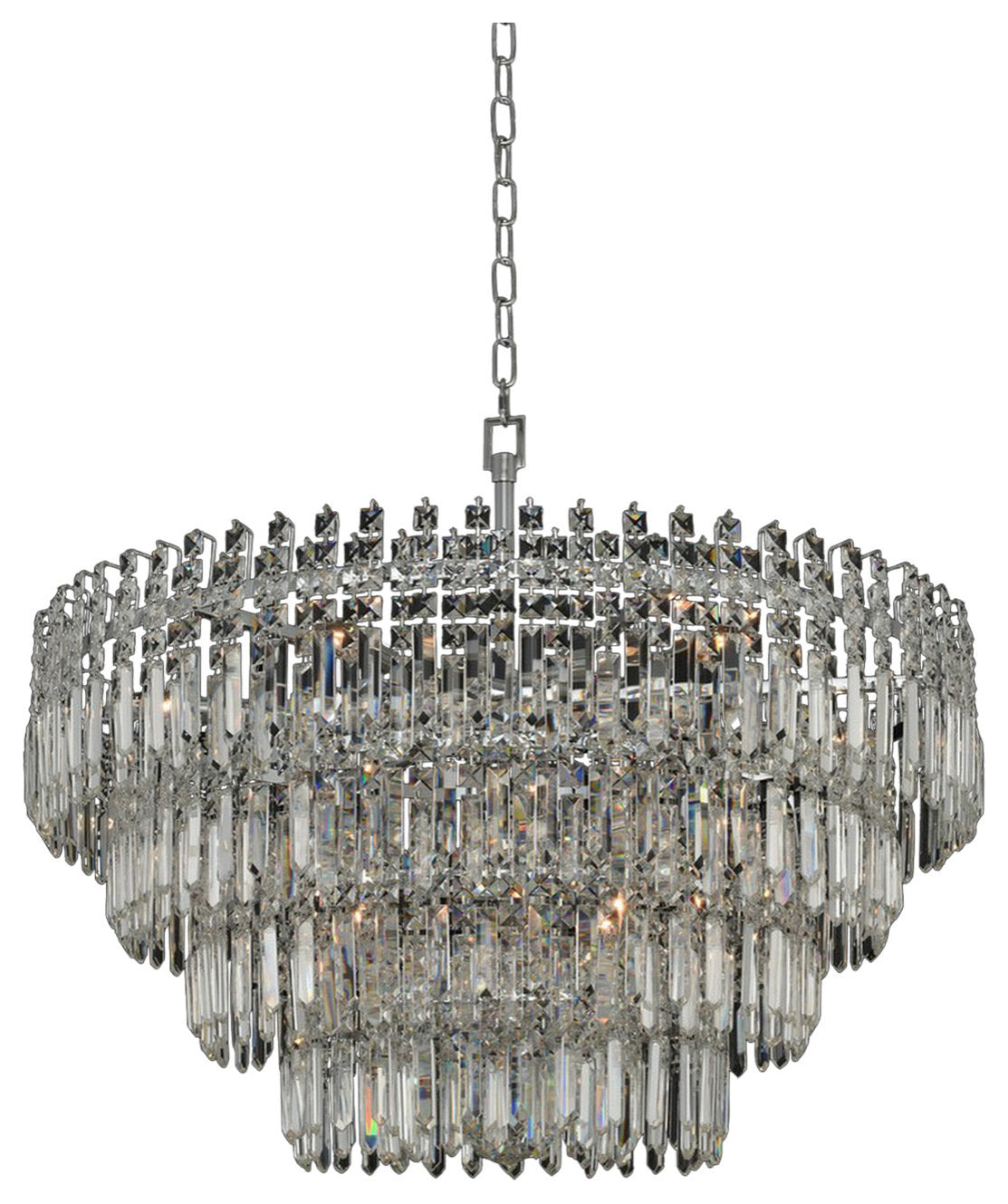 Pandoro 33x27" 15-Light Modern Large Pendants by AllegriBy Allegri Crystal by Kalco Lighting