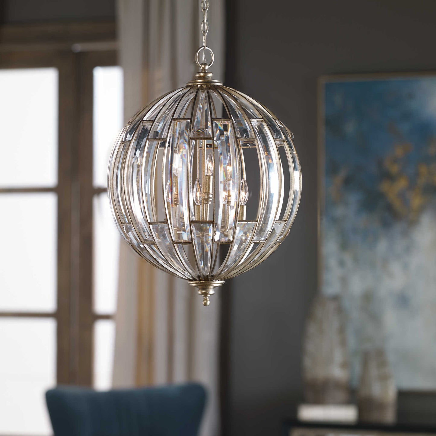 Uttermost 22031 Vicentina 6 Light Sphere PendantBy Uttermost