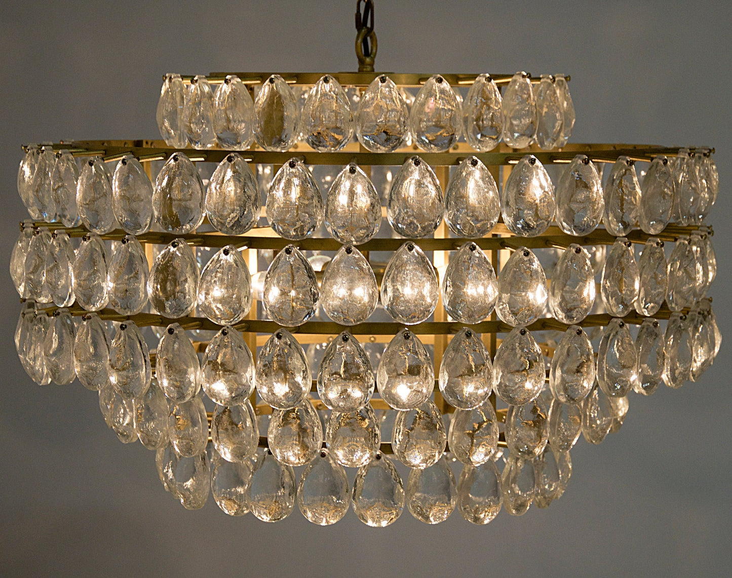 Linden Metal and Crystal Chandelier With Antique BrassBy Noir
