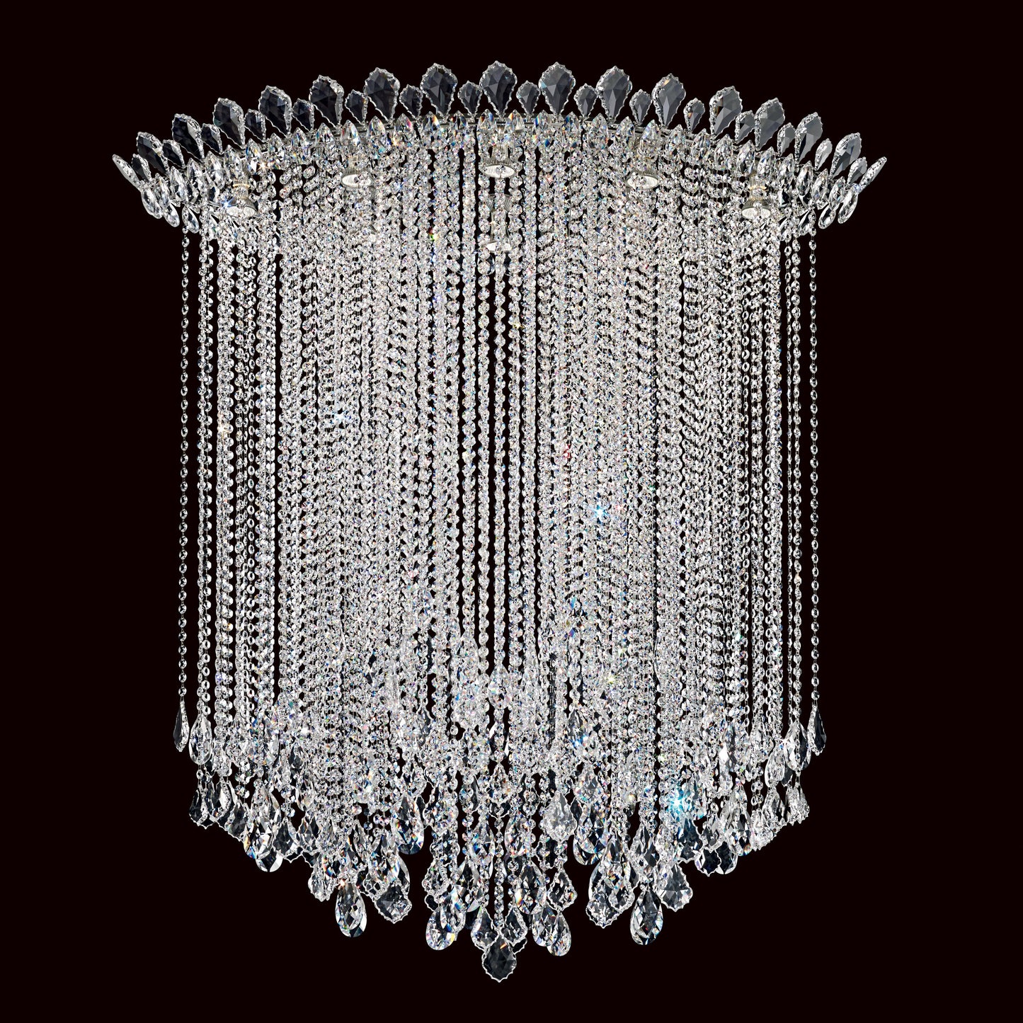 Trilliane Strands 8-Light in Stainless Steel, Clear Heritage CrystalBy Schonbek