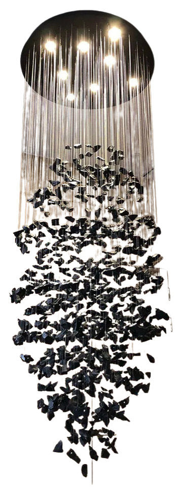 Multi Crystal Duplex Chandelier, Cool Light, D100xH300CM, Clear CrystalBy Morsale.com