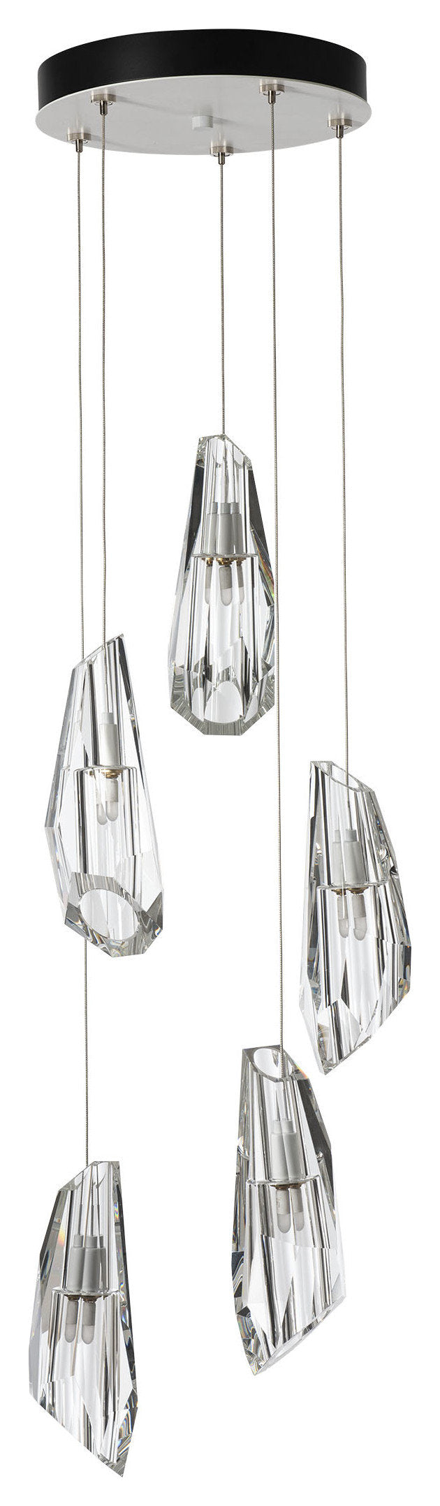Luma 5-Light Pendant - White - Crystal - StandardBy Hubbardton Forge