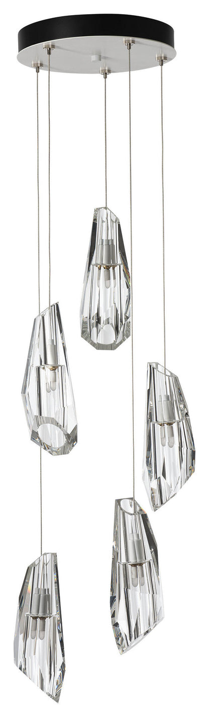 Luma 5-Light Pendant - White - Crystal - StandardBy Hubbardton Forge