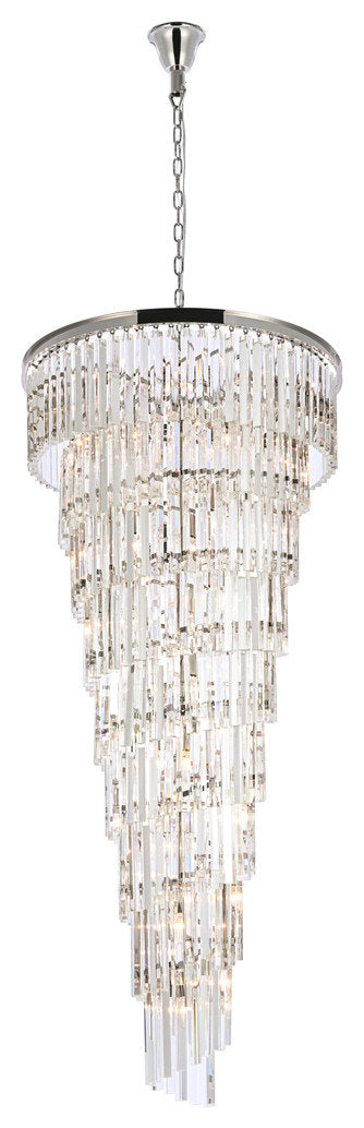 Elegant Lighting 30" Spiral Crystal ChandelierBy Elegant Furniture & Lighting