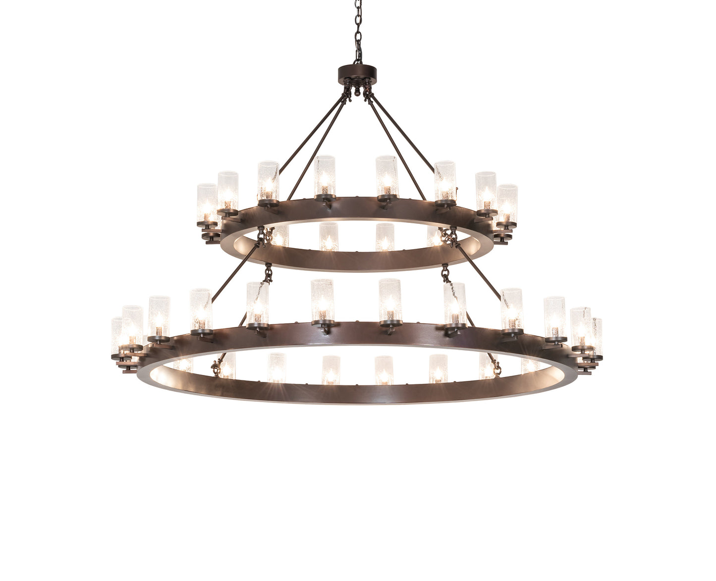 72" Wide Noziroh Ring 40 Light Two Tier ChandelierBy Meyda Lighting