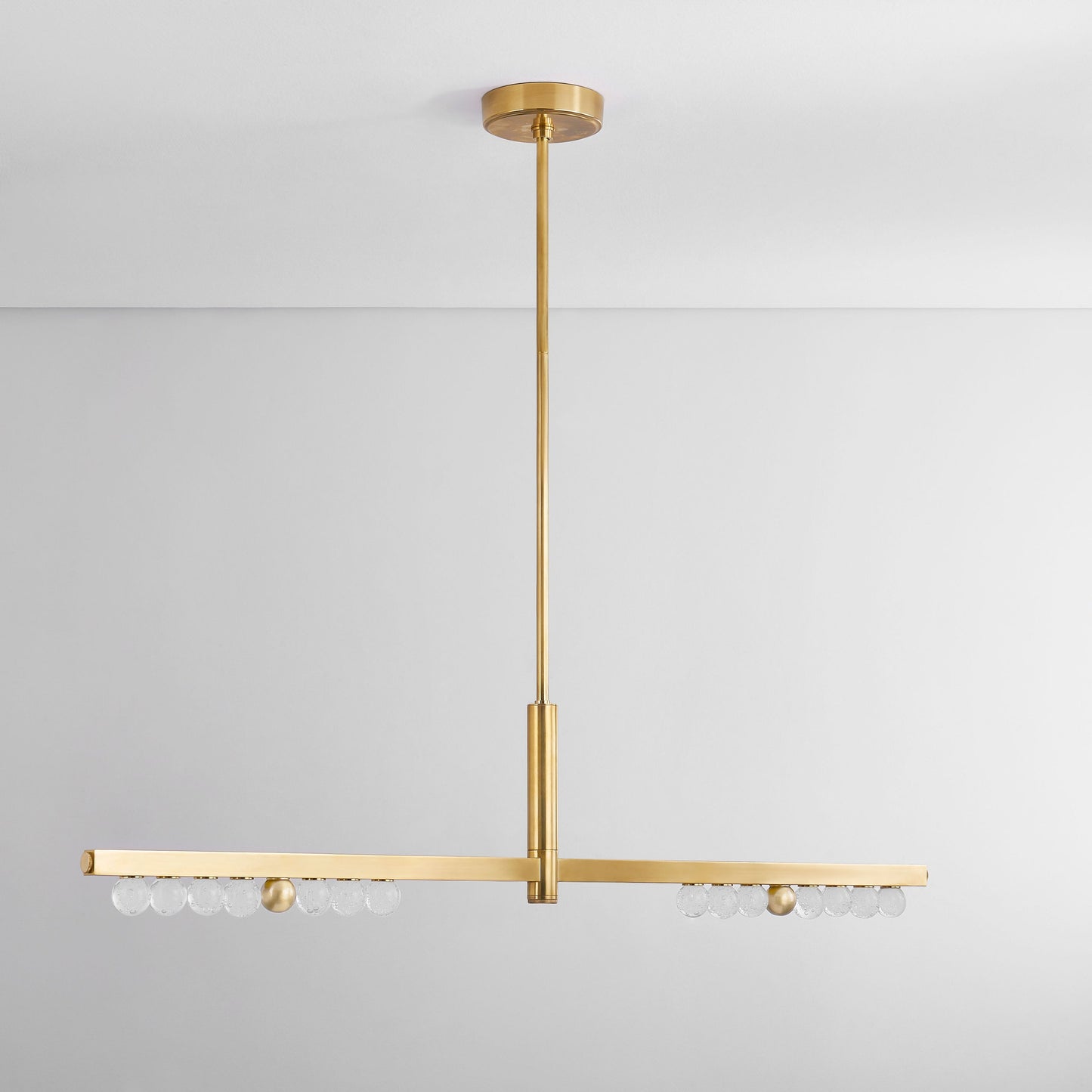 Annecy 50.5" Wide 2-Light Vintage Brass Linear PendantBy Corbett Lighting