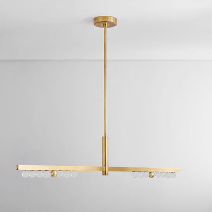 Annecy 50.5" Wide 2-Light Vintage Brass Linear PendantBy Corbett Lighting