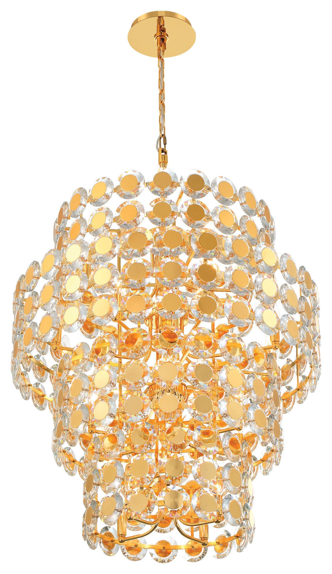Perrene 24-Light Chandelier, GoldBy Eurofase Lighting