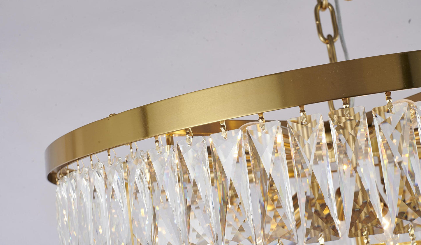 32"D 39-Light Gold Crystal ChandelierBy Design Living