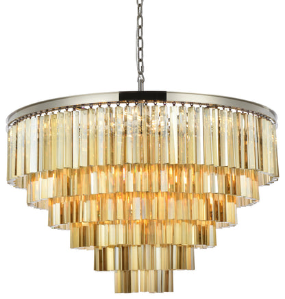 Elegant Lighting 1201D44-GT/RC Sydney 33 Light 44"W Crystal - Polished NickelBy Elegant Furniture & Lighting