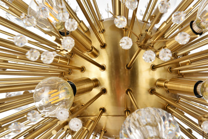 Elegant Lighting 2500G48L3 Vera 100 Light 26"W Crystal Sputnik - ChromeBy Elegant Furniture & Lighting