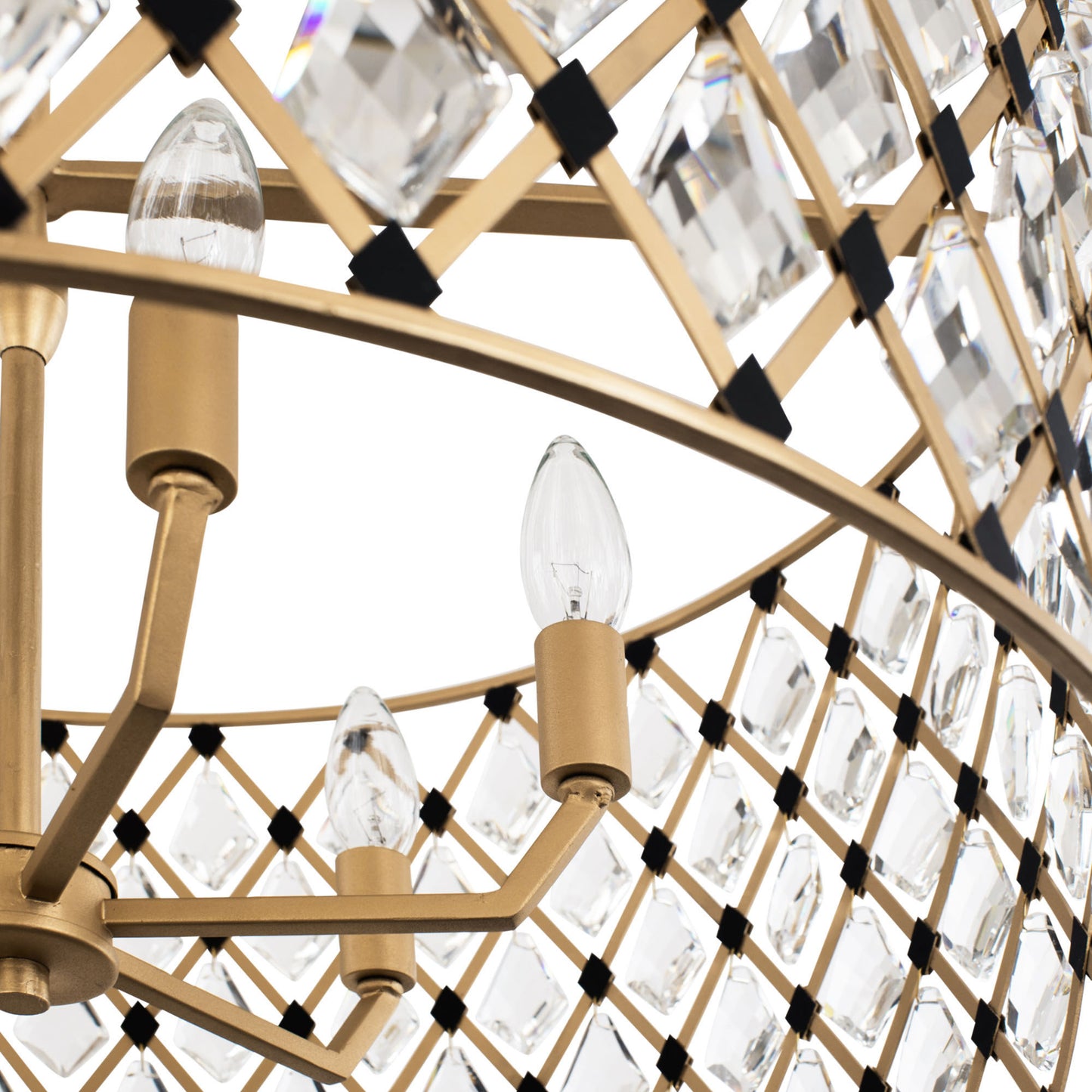Varaluz 345P06 Windsor 6 Light 25"W Crystal Drum Chandelier - French GoldBy Varaluz