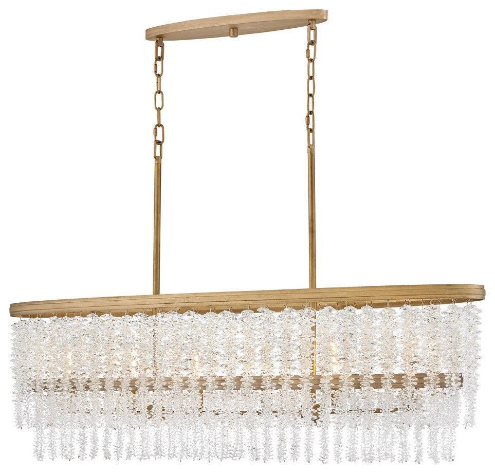 Rubina LED Linear Pendant in Burnished GoldBy Hinkley