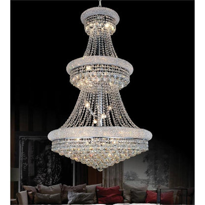 CWI Lighting Empire 32 Light Down Transitional Metal Chandelier in ChromeBy CWI Lighting