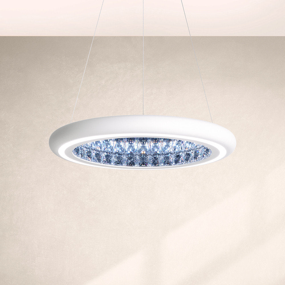 Schonbek Mfc201N-Wh1S 1 Light Crystal Pendant, WhiteBy Schonbek