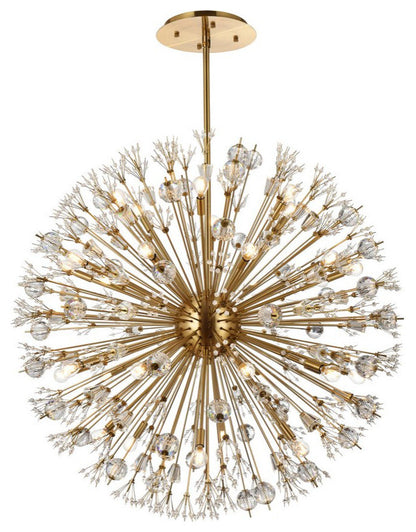 Elegant Lighting 2500D44SG Vera 44 inch crystal starburst round pendant in goldBy Elegant Furniture & Lighting
