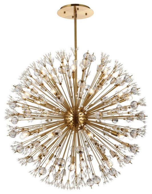 Elegant Lighting 2500D44SG Vera 44 inch crystal starburst round pendant in goldBy Elegant Furniture & Lighting
