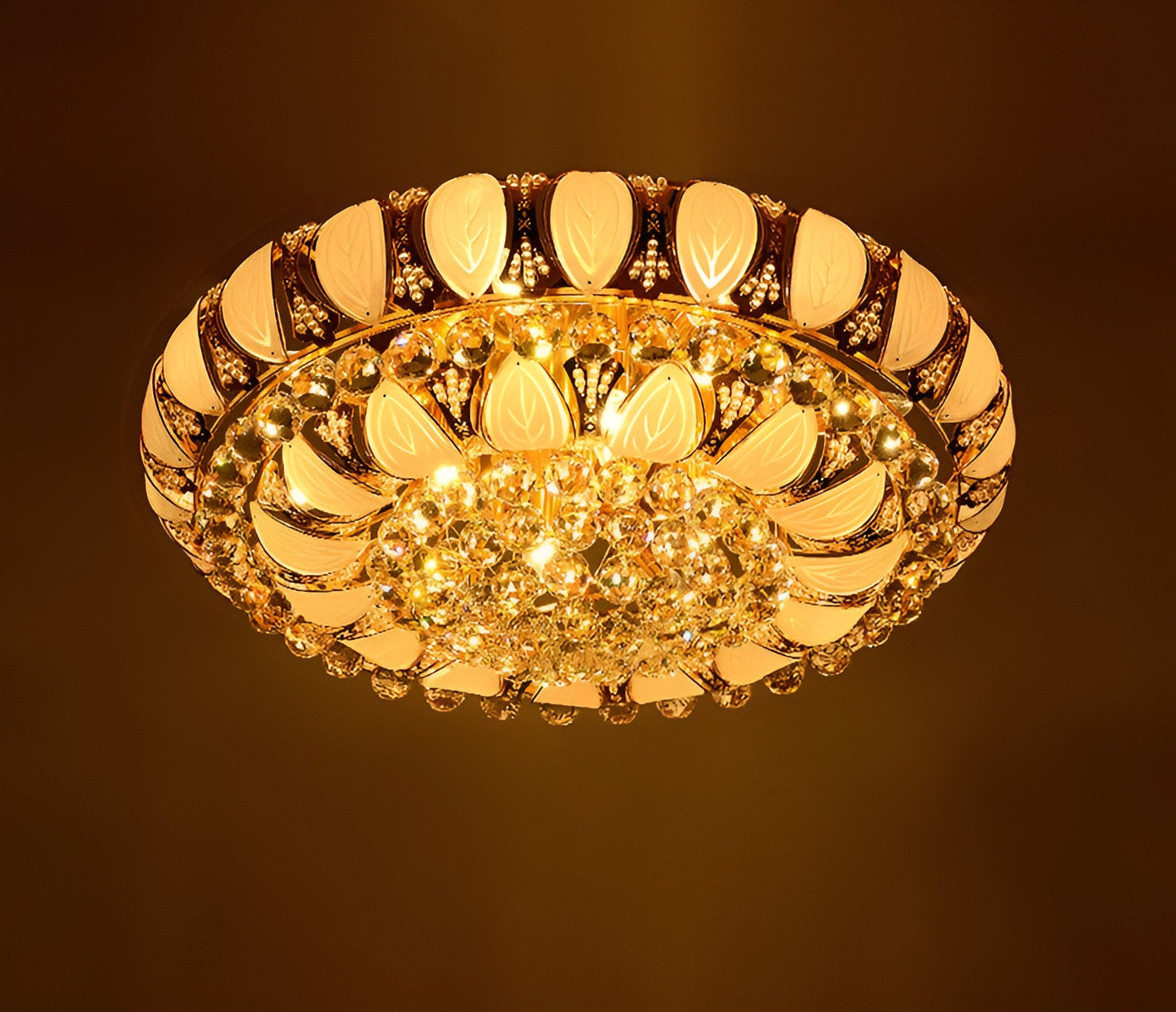 Acerenza | Luxury Modern Crystal LED Chandelier, Dia31.4xh9.8", Warm LightBy Miron Demid LLC