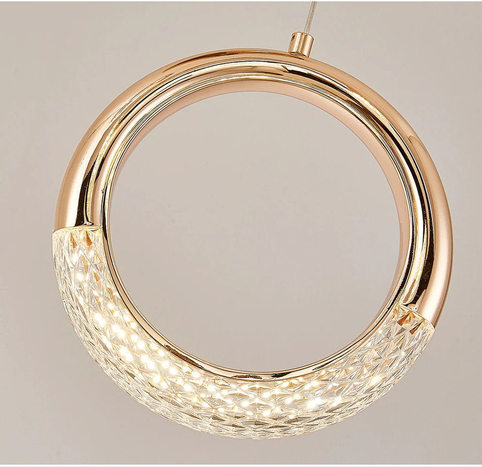 Cannero Riviera | Luxury Gold Ring Pendant Lighting, 14 LightsBy Miron Demid LLC