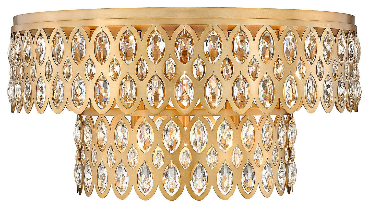 Dealey 12 Light Flush Mount in Heirloom BrassBy Z-LIte