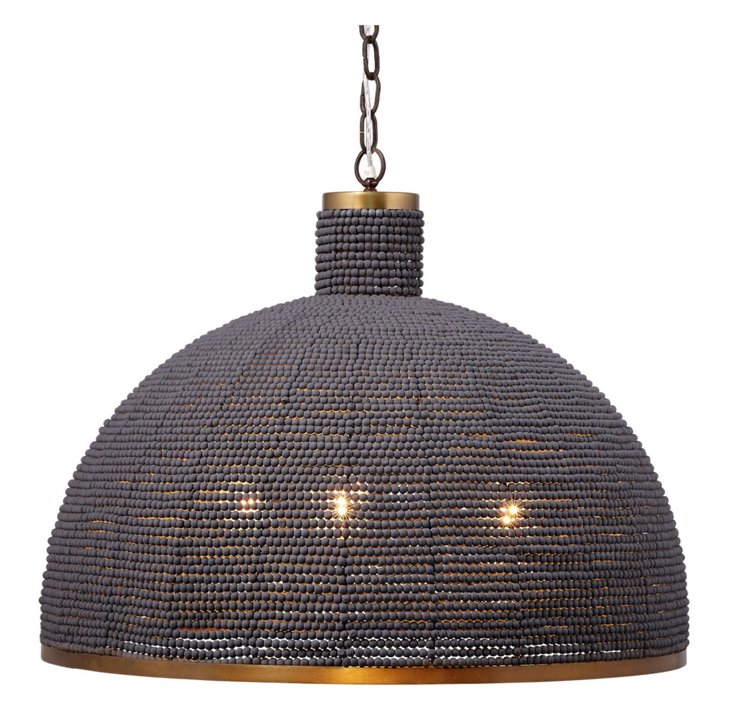 Big Sur 1-Light Beaded Slate Blue ChandelierBy Jamie Young Company