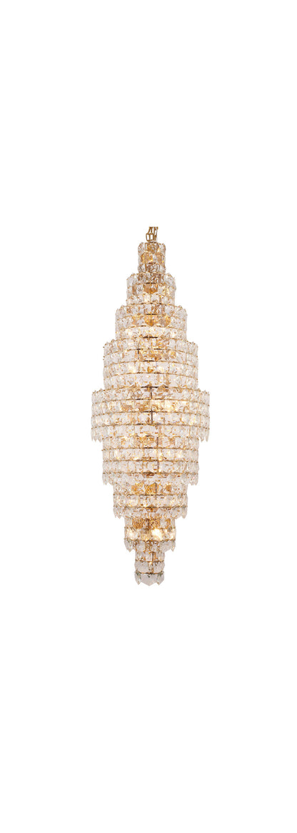 9 Tier Gold Crystal ChandelierBy Design Living