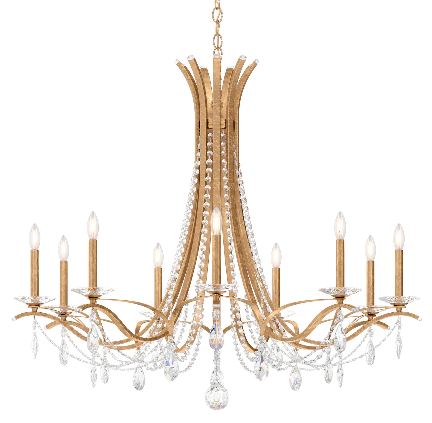 Schonbek Va8339N-26H 9 Light Crystal Chandelier, French GoldBy Schonbek