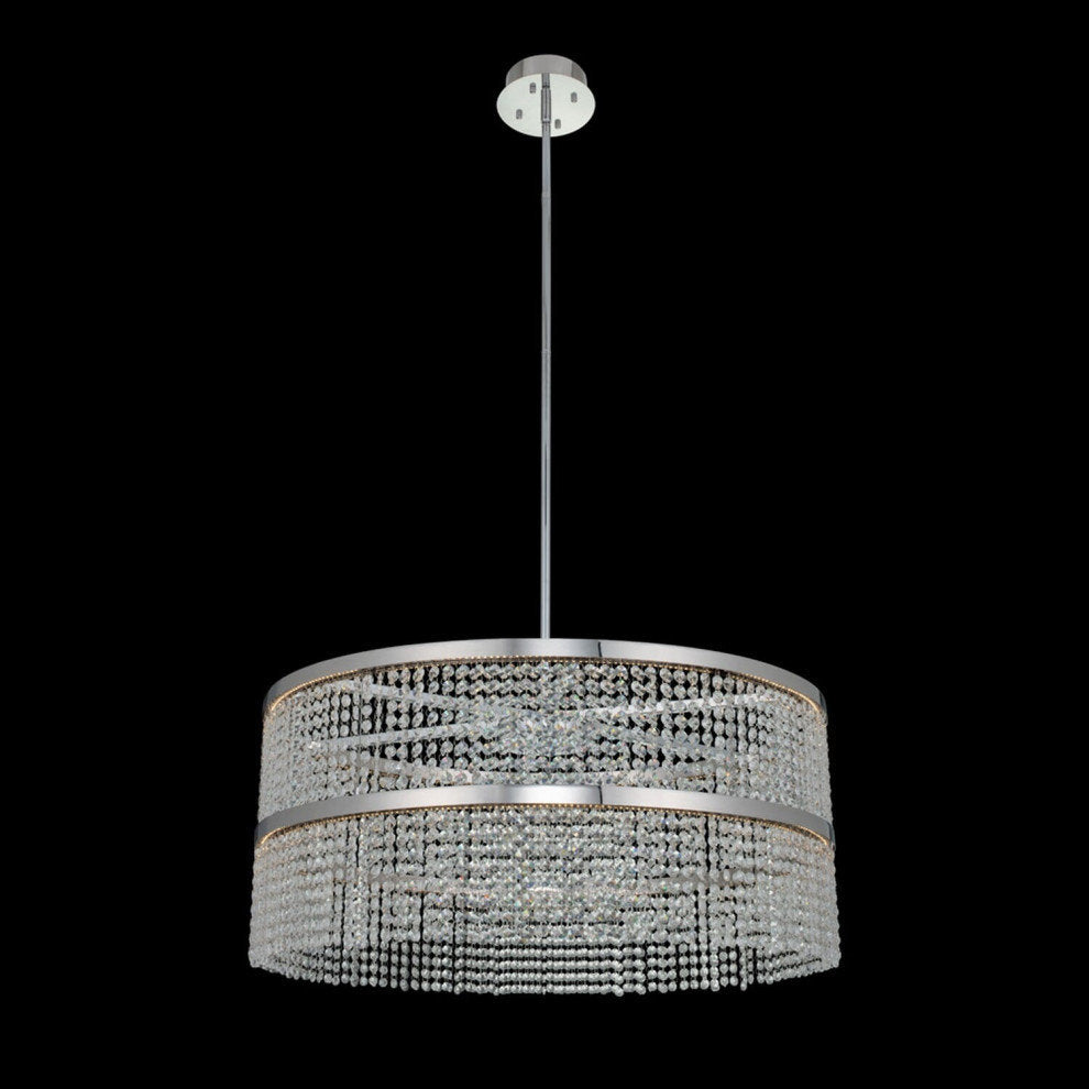 Cortina Pendant Light in ChromeBy Allegri Crystal by Kalco Lighting
