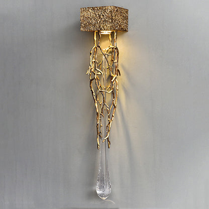 Jumilla | Creative LED Crystal Copper Wall Lamp, Copper, Warm LightBy Miron Demid LLC
