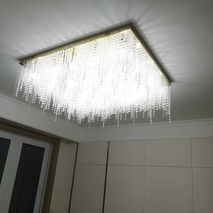 Aci Catena | Modern Square LED Ceiling Chandelier, Gold, L31.5xw31.5", Warm Light, DimmableBy Miron Demid LLC