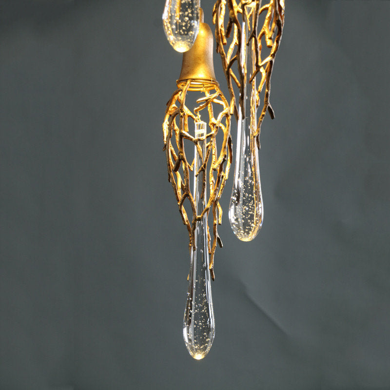 MIRODEMI? Andora | Creative Crystal Chandelier with Clear Glass Drops, 9 Lights, Warm LightBy Miron Demid LLC