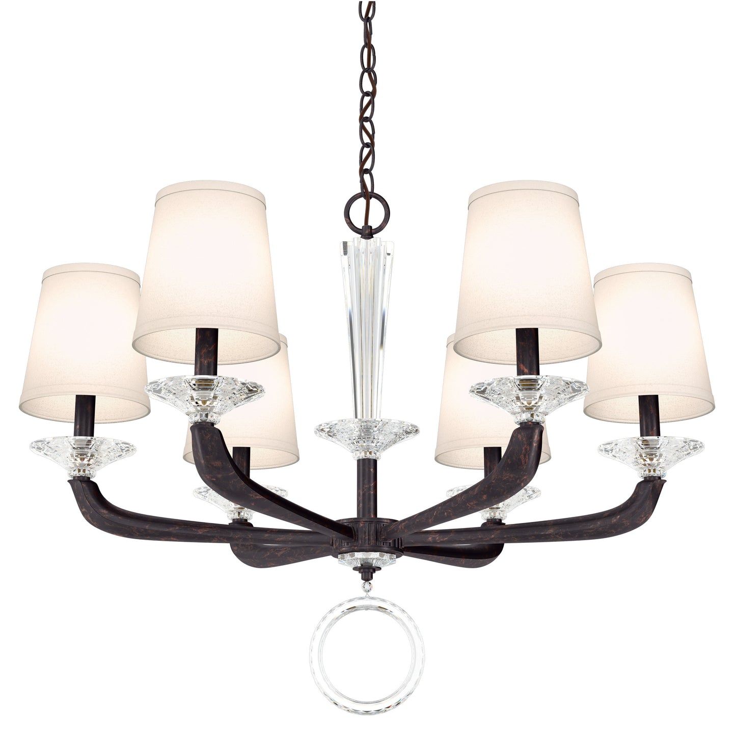 Schonbek Ma1006N-76O 6 Light Crystal Chandelier, Heirloom BronzeBy Schonbek