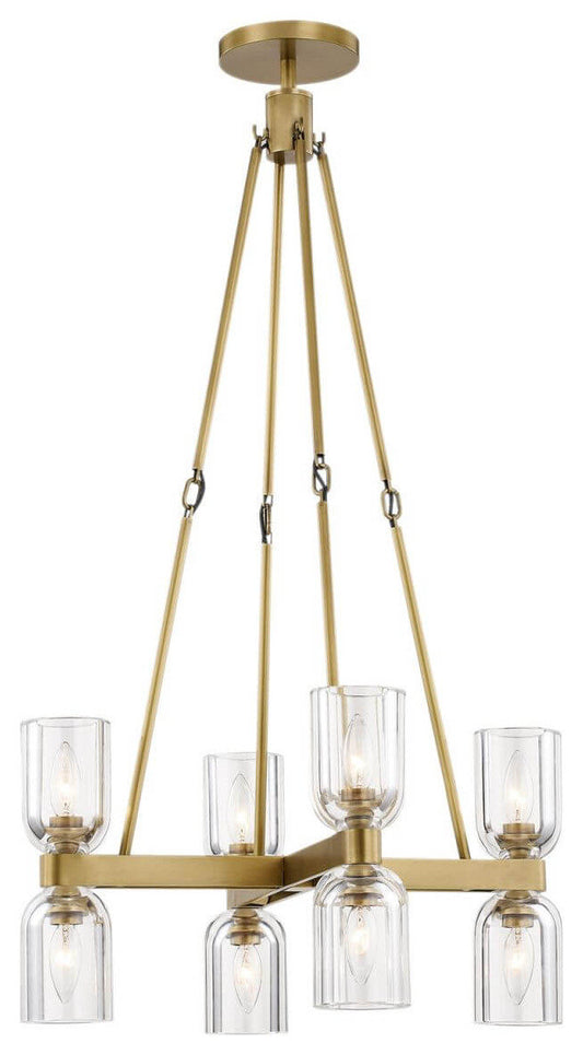 Alora Lighting Lucian 8 Light 22" Chandelier, Vintage BrassBy Kuzco Lighting LLC