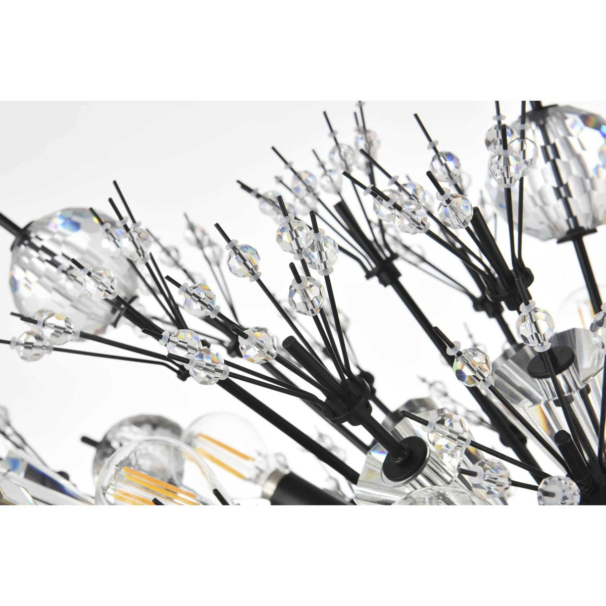 Vera 24 Light Pendant, BlackBy Elegant Furniture & Lighting