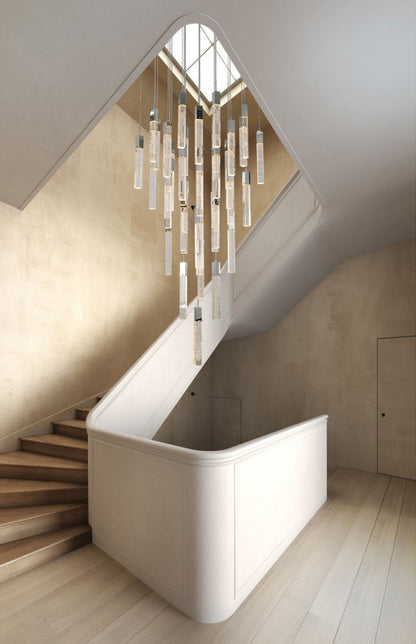 Crystal Cascade Multi-Light Pendant, ChromeBy Design Living