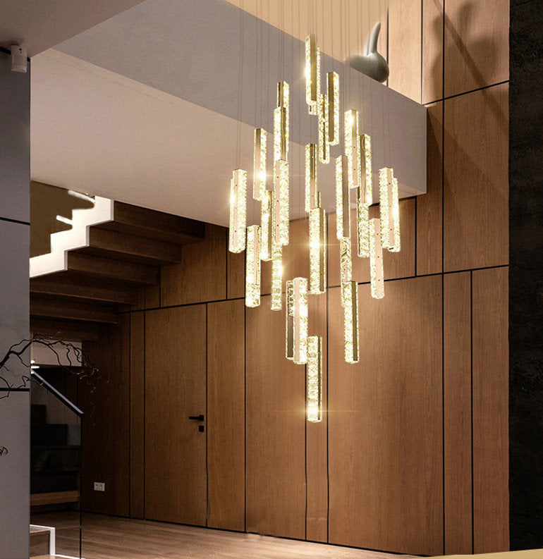 Santa Margherita Ligure | Creative Gold LED Crystal Chandelier, 21 Lights, Cool LightBy Miron Demid LLC