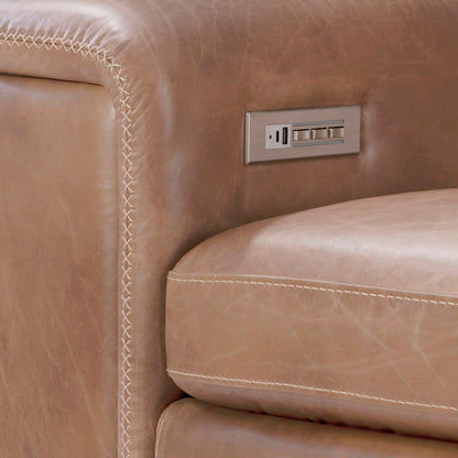4-Piece Lioni Leather Power Motion Sectional
