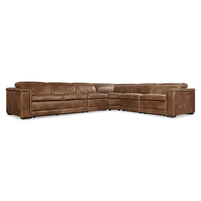 4-Piece Lioni Leather Power Motion Sectional